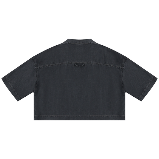 Women's Vintage Wash Boxy Cropped Shirt
