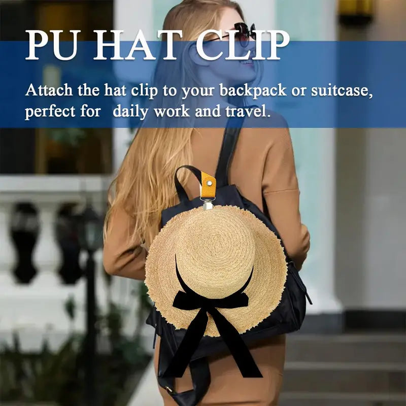 Multipurpose Travel Leather Golf Hat Clip and Storage