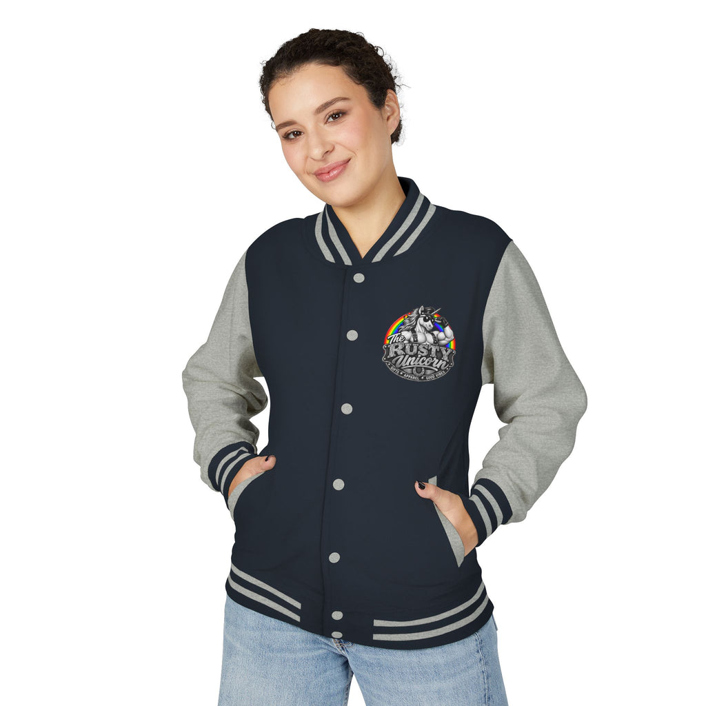 The Rusty Unicorn Logo Letterman Jacket