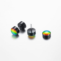 Rainbow Pride Stainless Steel LGBT Round Earrings