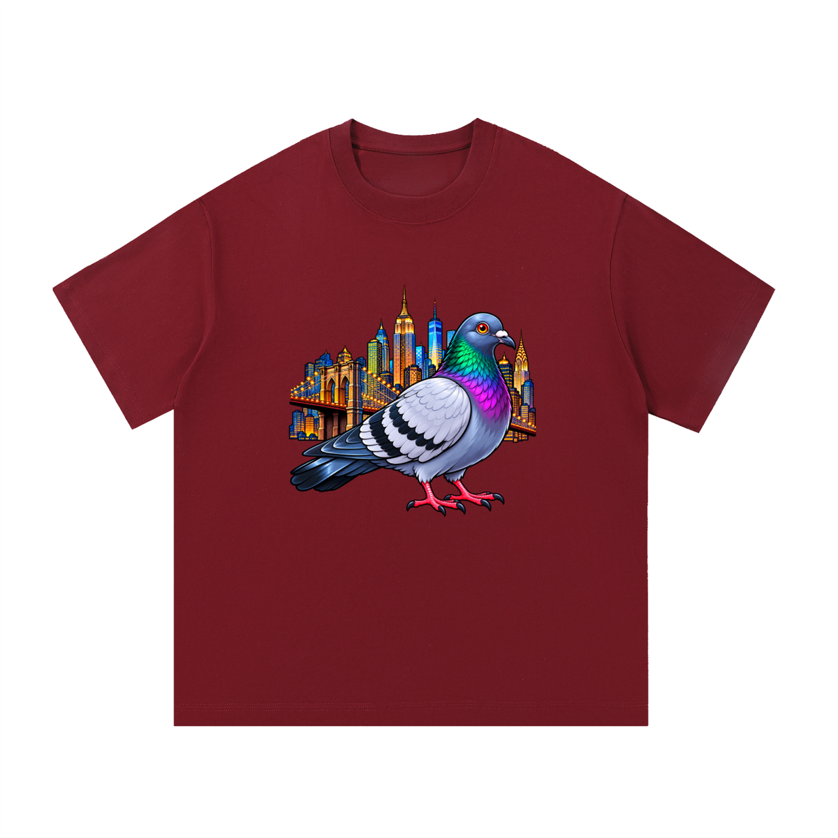 NYC Pigeon Essential Cotton T-Shirt