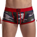 JOCKMAIL Mens Boxer Briefs Classic Printed Camouflage Men Underwear Panties (463-Red M)