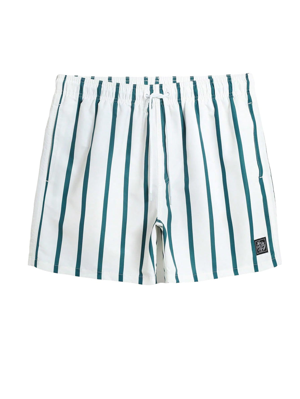 SOLY HUX Mens Quick Dry Swim Trunks Board Shorts Bathing Suits Swimsuit Beach Shorts with Pockets Green Striped XXL