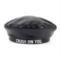 Korean Style Leather Beret Hat - Versatile Design