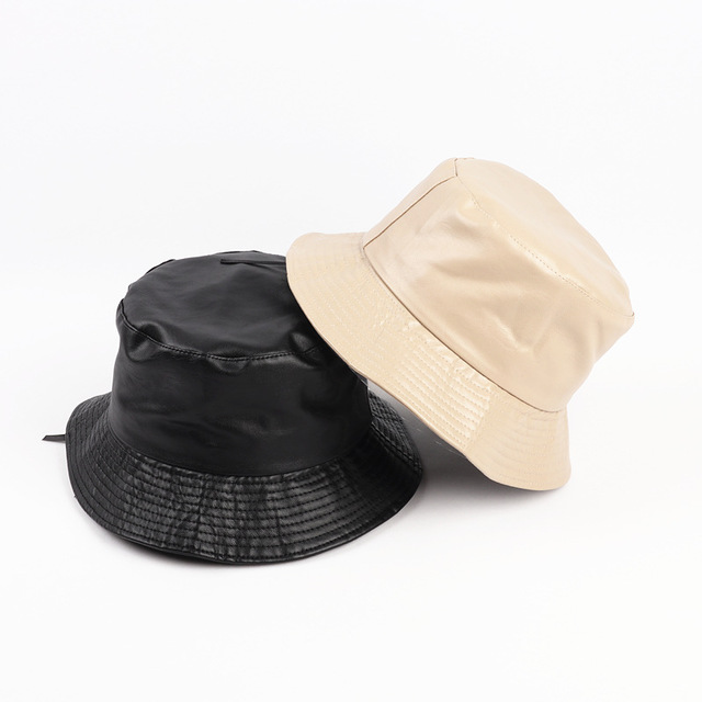 PU Leather Fisherman's Hat for Men and Women