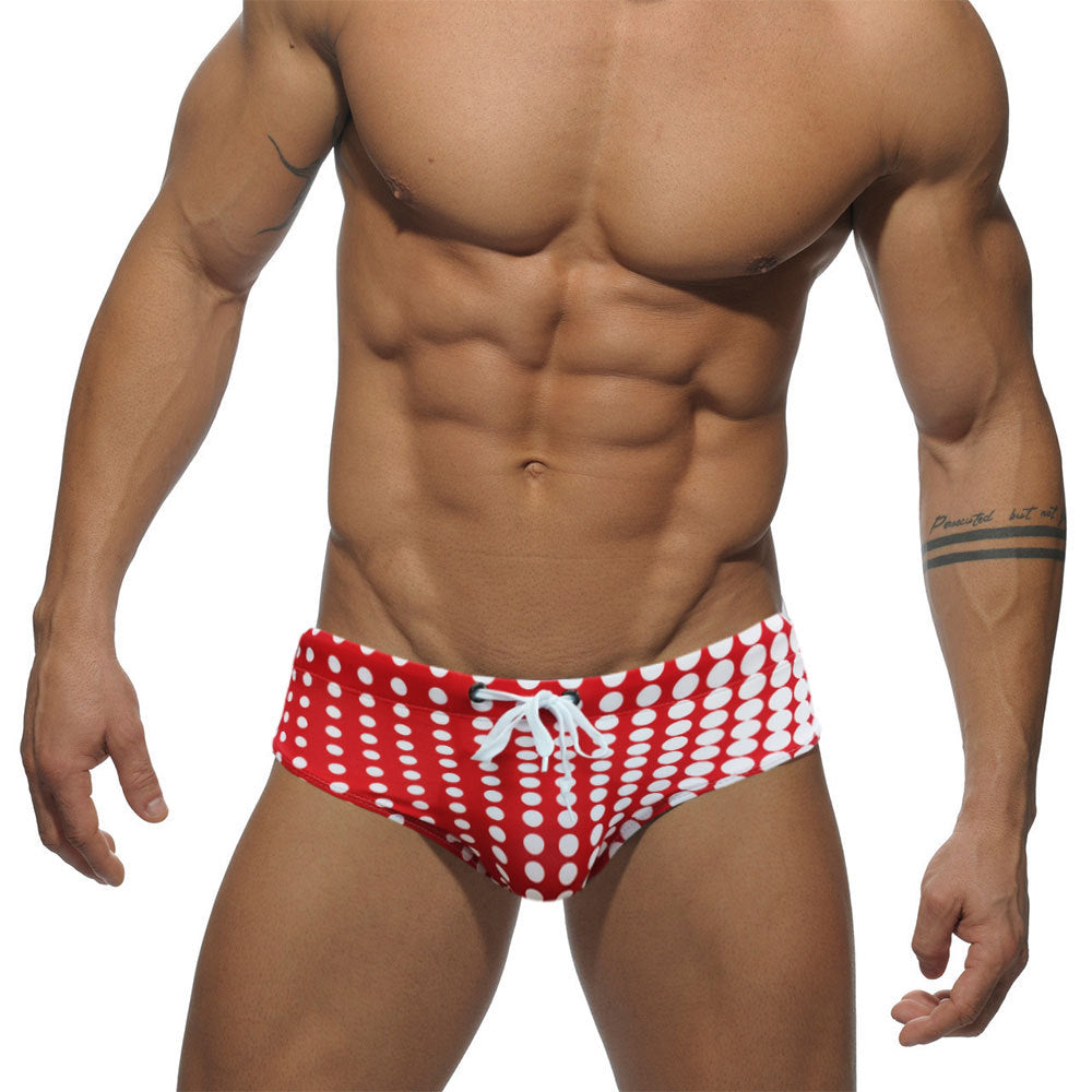 Men's Dot Pattern Swim Trunks in Gradient Colors