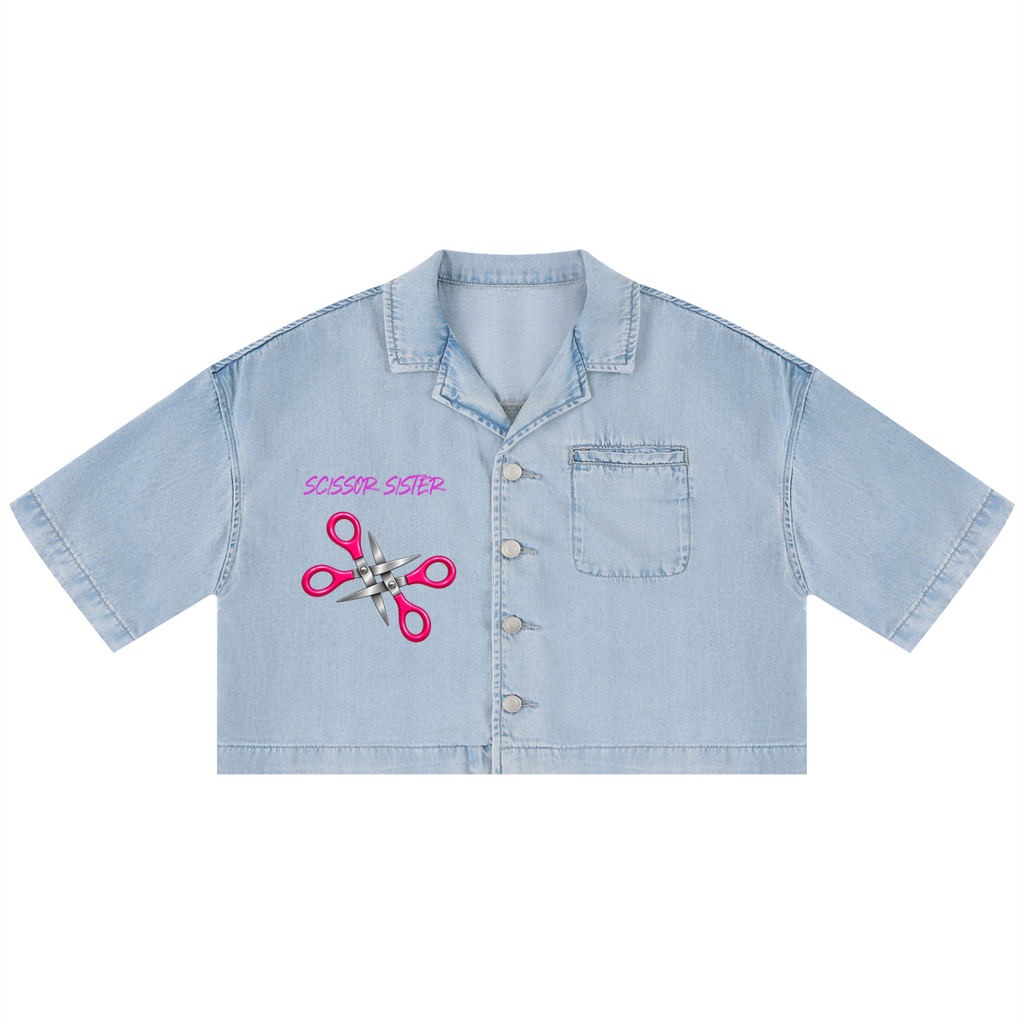 Women's Vintage Wash Boxy Cropped Shirt