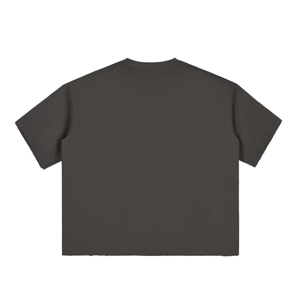 Homo Estas Boxy Half-Sleeve Raw-Edge T-Shirt