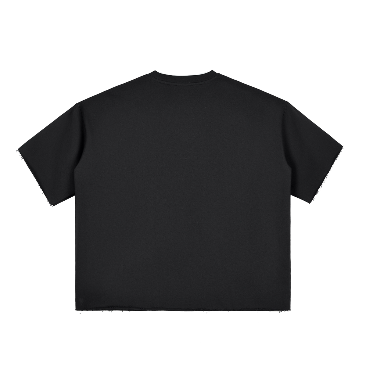 Homo Estas Boxy Half-Sleeve Raw-Edge T-Shirt