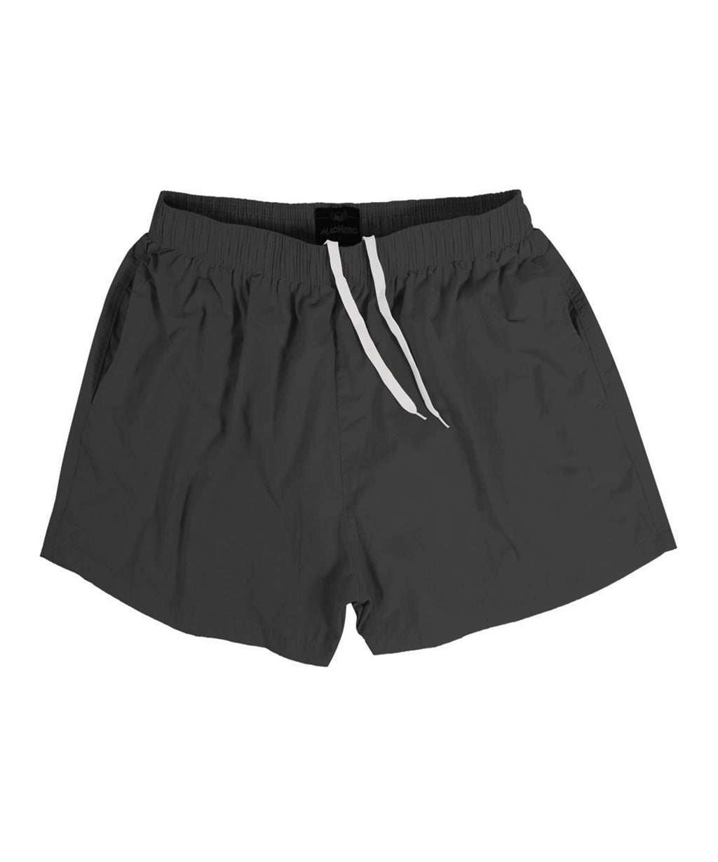 MYJAJAYI Mens Swim Trunks 3" Swim Shorts Quick Dry Beach Shorts with Mesh Lining Dark Gray M