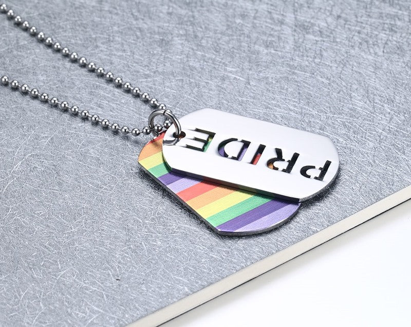 Pride Rainbow Pendant Necklace for LGBTQ+ Jewelry