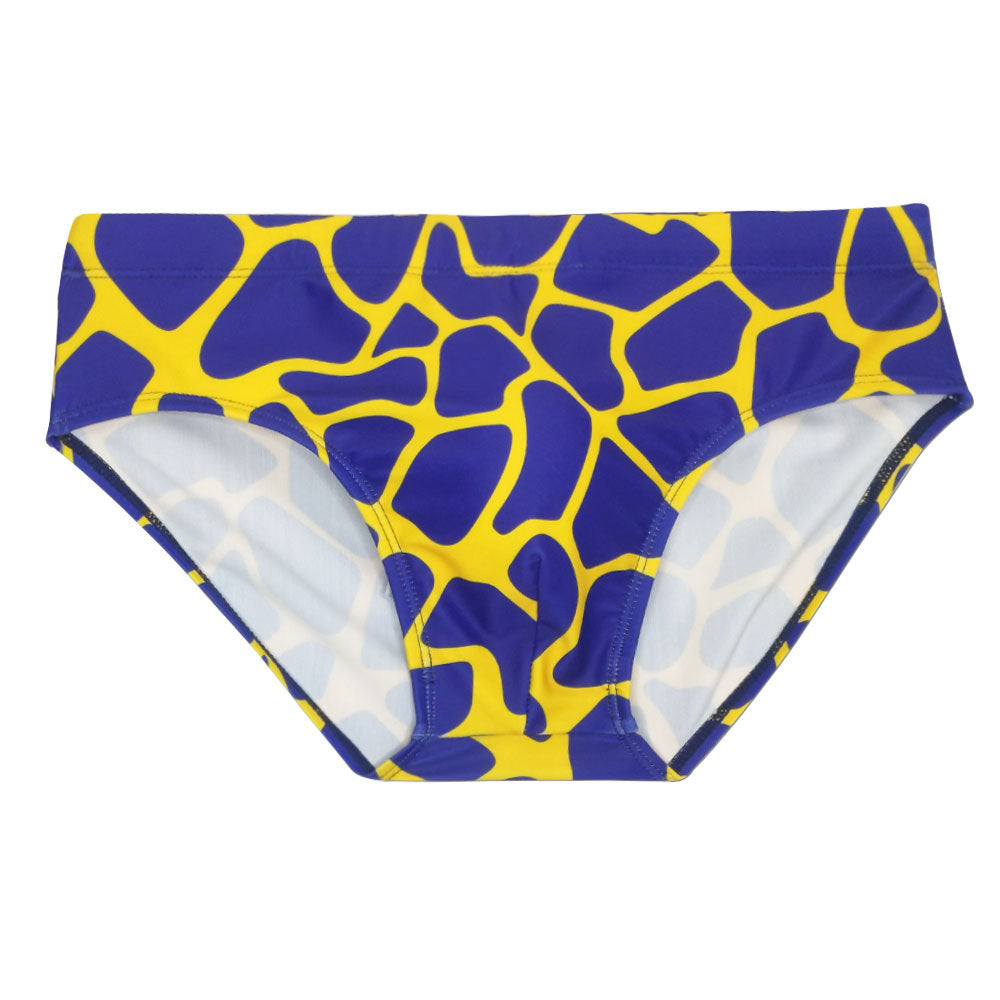 Men's Triangular Swim Trunks with Irregular Print Design