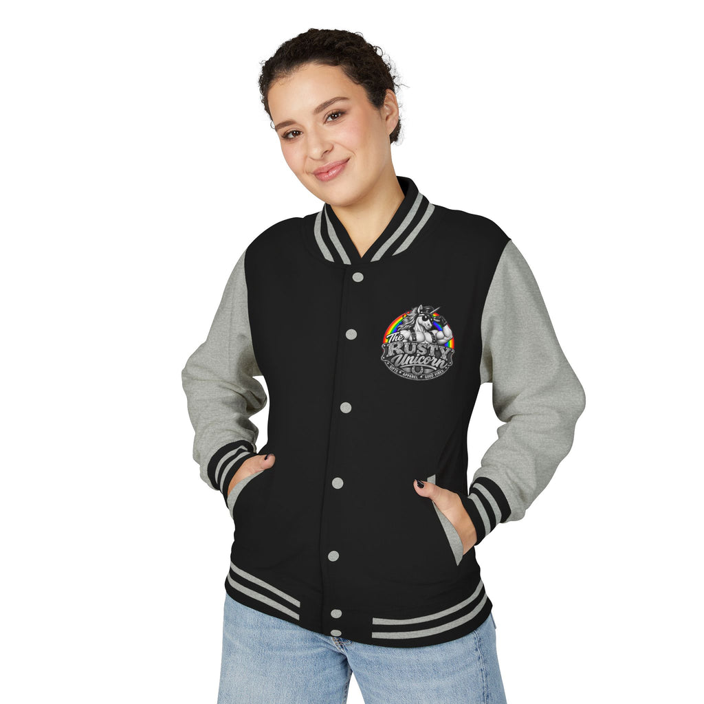 The Rusty Unicorn Logo Letterman Jacket