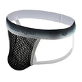Evankin Mens Jockstrap Underwear Sexy Mesh Jock Strap Breathable Athletic Supporters Elastic Waistband Thong (BlackXL)