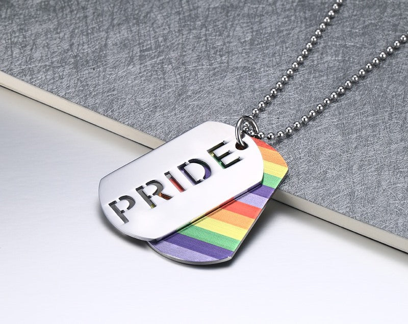 Pride Rainbow Pendant Necklace for LGBTQ+ Jewelry