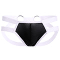 Mens Jockstrap Underwear Sexy Low Waist Mesh Breathable Athletic Supporter Jock Straps Spandex Hollow Backless Hot Male Underpants Black X-Large