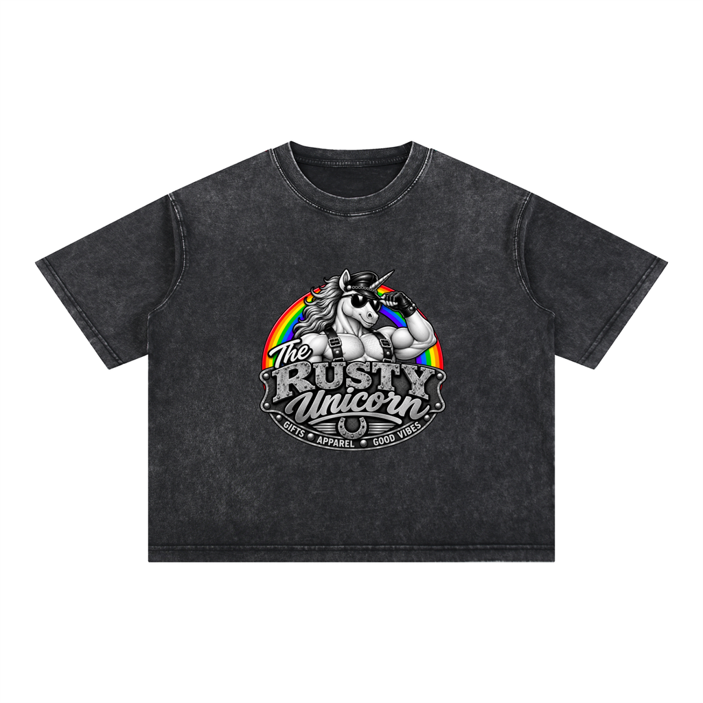 Mineral Wash Boxy Cotton T-Shirt
