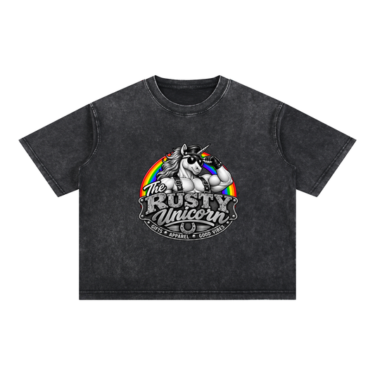 Mineral Wash Boxy Cotton T-Shirt