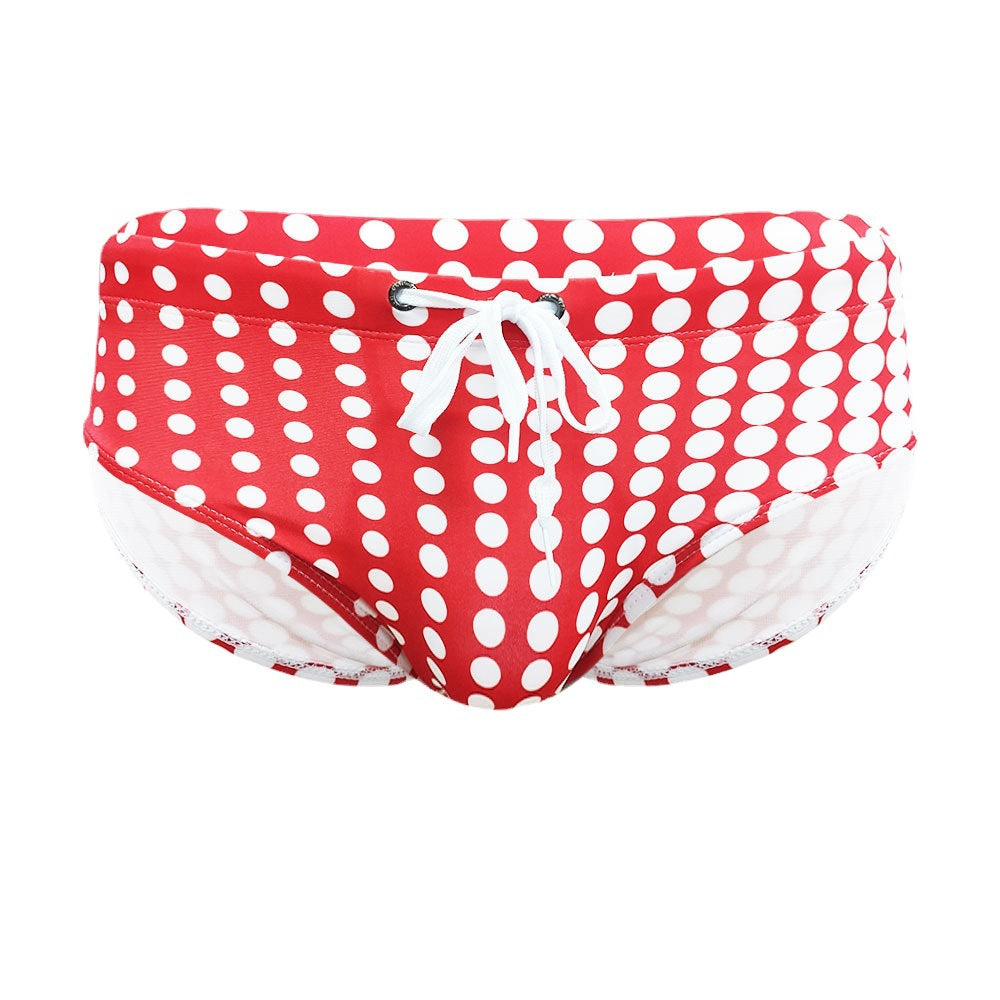 Men's Dot Pattern Swim Trunks in Gradient Colors