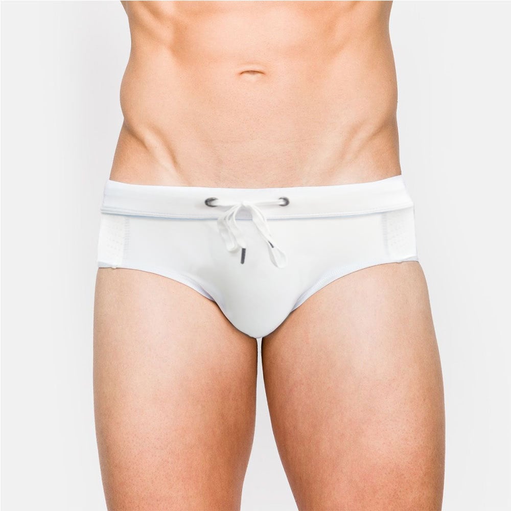 Men's Mesh Stitching Swim Briefs