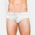 Men's Mesh Stitching Swim Briefs