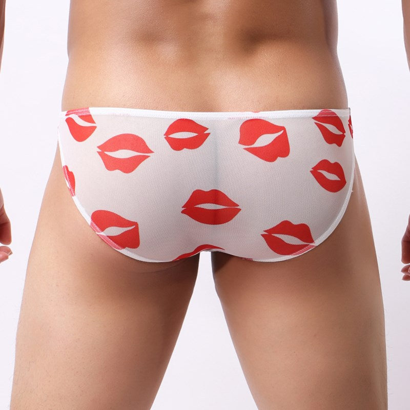 Lip Mesh Gauze Pants