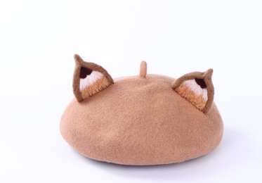 Fox Ear Beret Hat - Painter's Hat