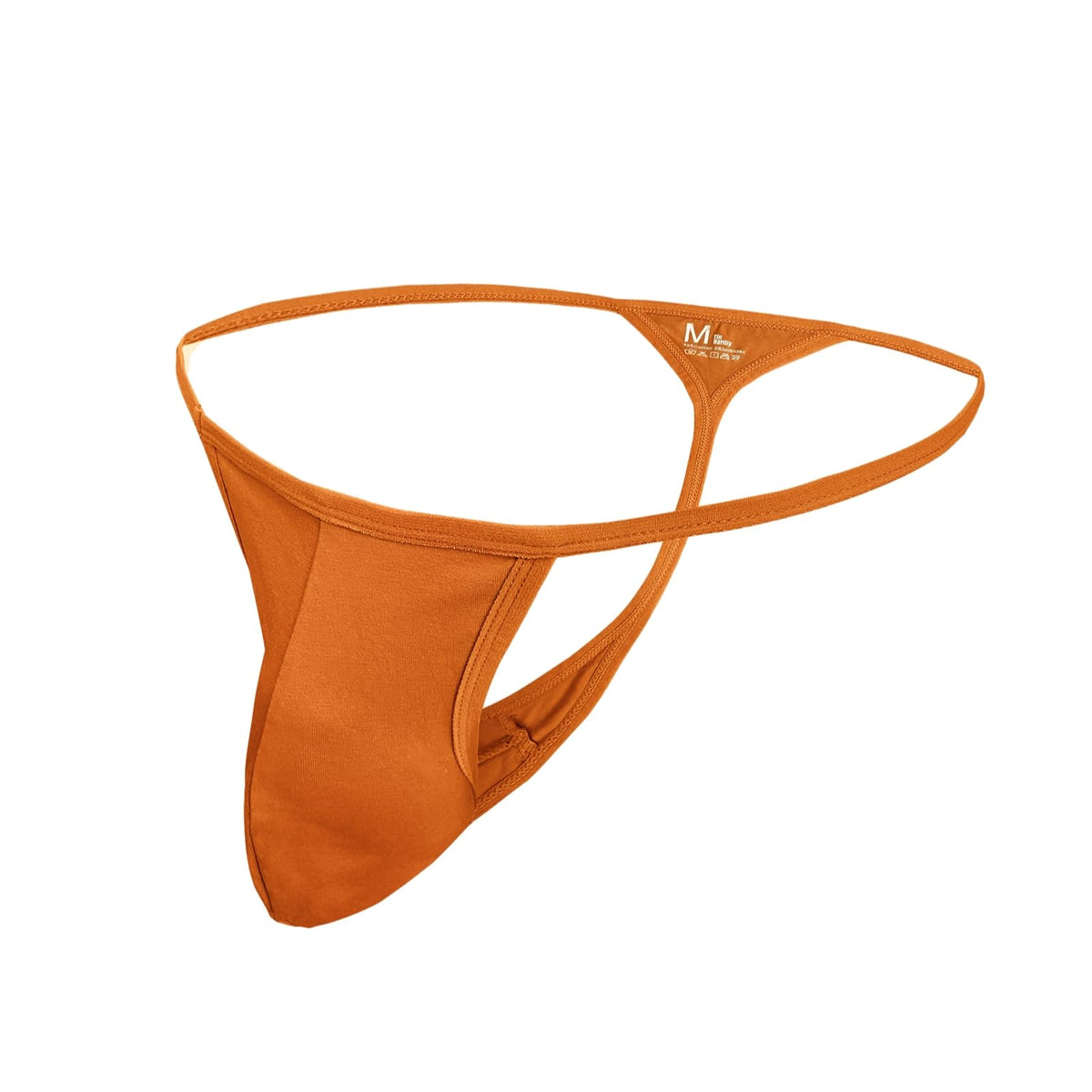 Tinharthy Jock Strap Mens Thong Underwear and G-String Cotton Breathable Underpants for Male Athletic Supporters Orange