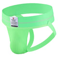 BRODDLE Mens Jockstrap Stretchy Nylon Mesh Pouch Performance Workout Athletic Supporters for Men Light Green Large