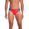 Speedo Mens Swimsuit Eco Flex 2” Outseam Beachstar Swim Briefs Vertical Block Red 32 US